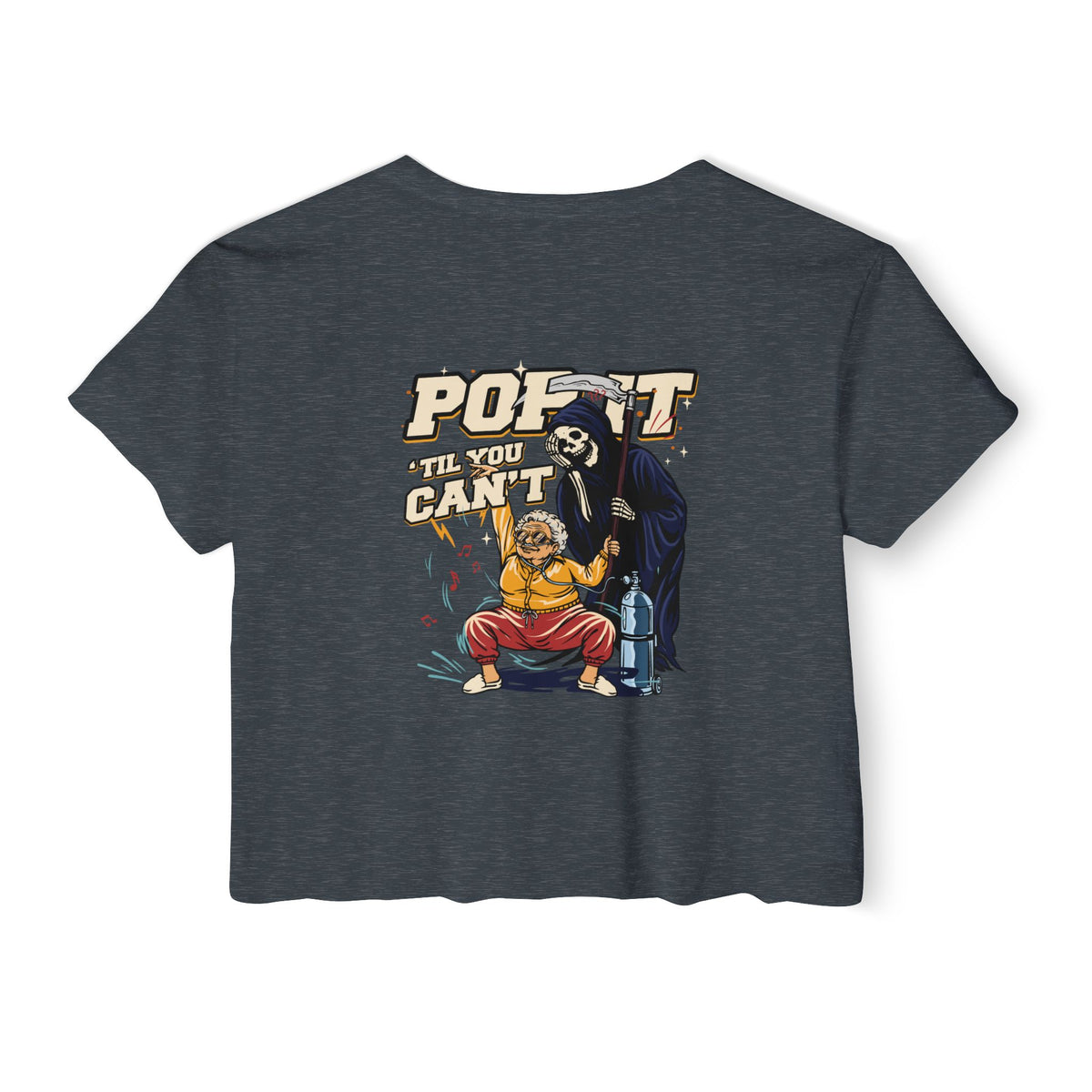 "Pop It" | FIDA! Women's Crop Top, Dark Colors