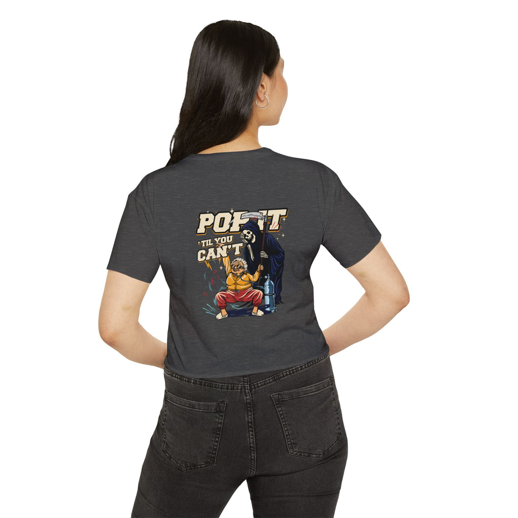 "Pop It" | FIDA! Women's Crop Top, Dark Colors