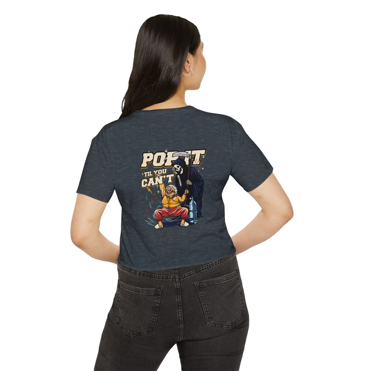 "Pop It" | FIDA! Women's Crop Top, Dark Colors