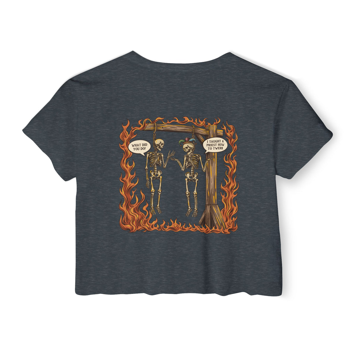 "Sin" | FIDA! Women's Crop Top, Dark Colors
