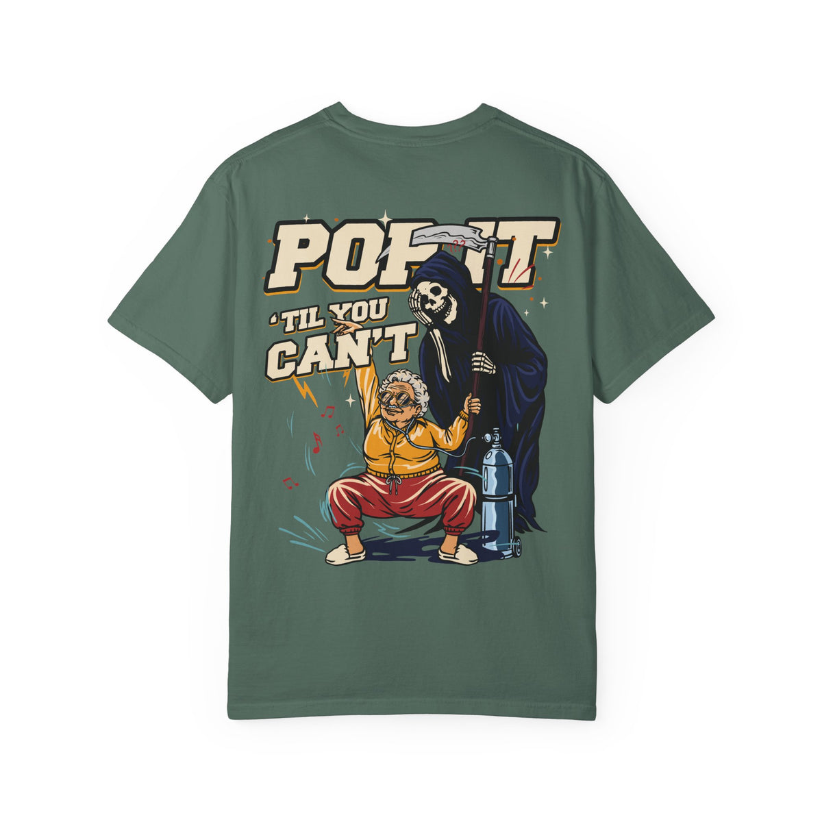 "Pop It" | FIDA! Garment-Dyed Tee, Dark Colors
