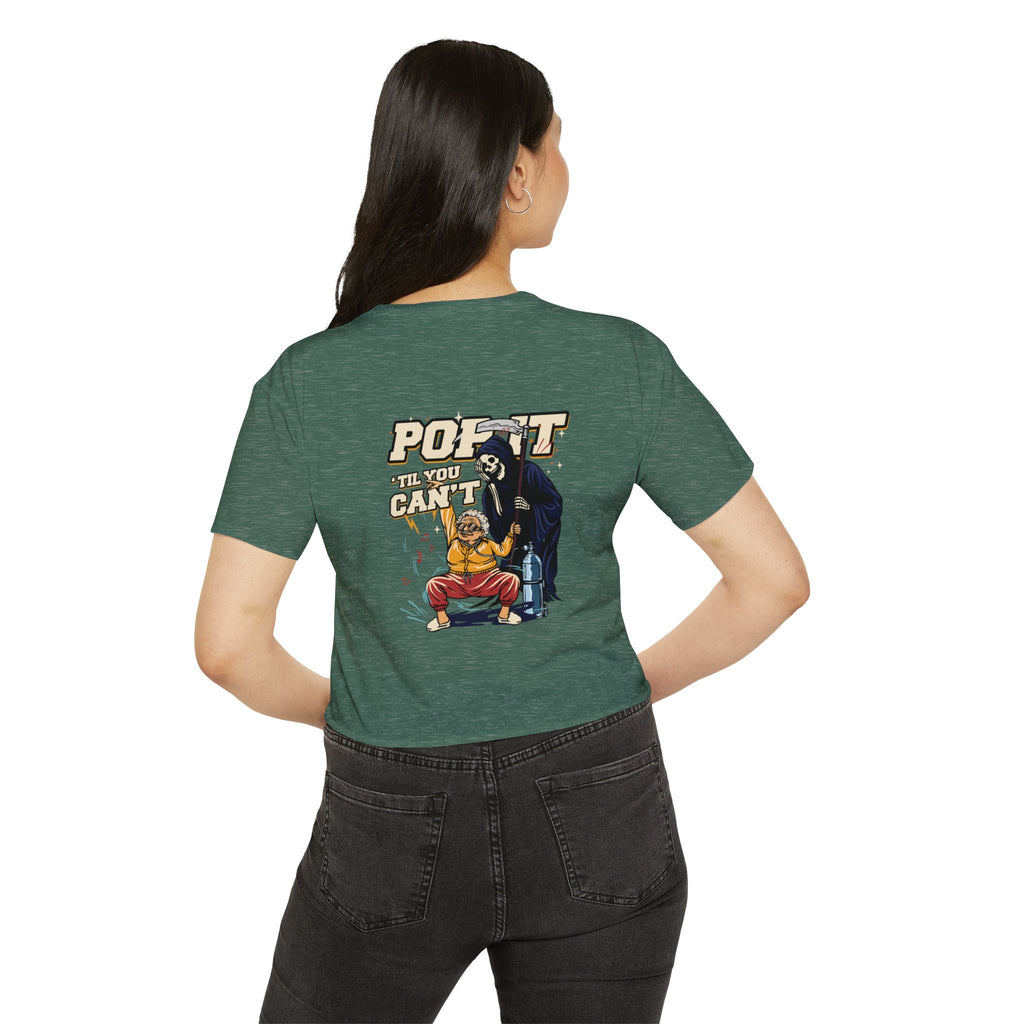 "Pop It" | FIDA! Women's Crop Top, Dark Colors