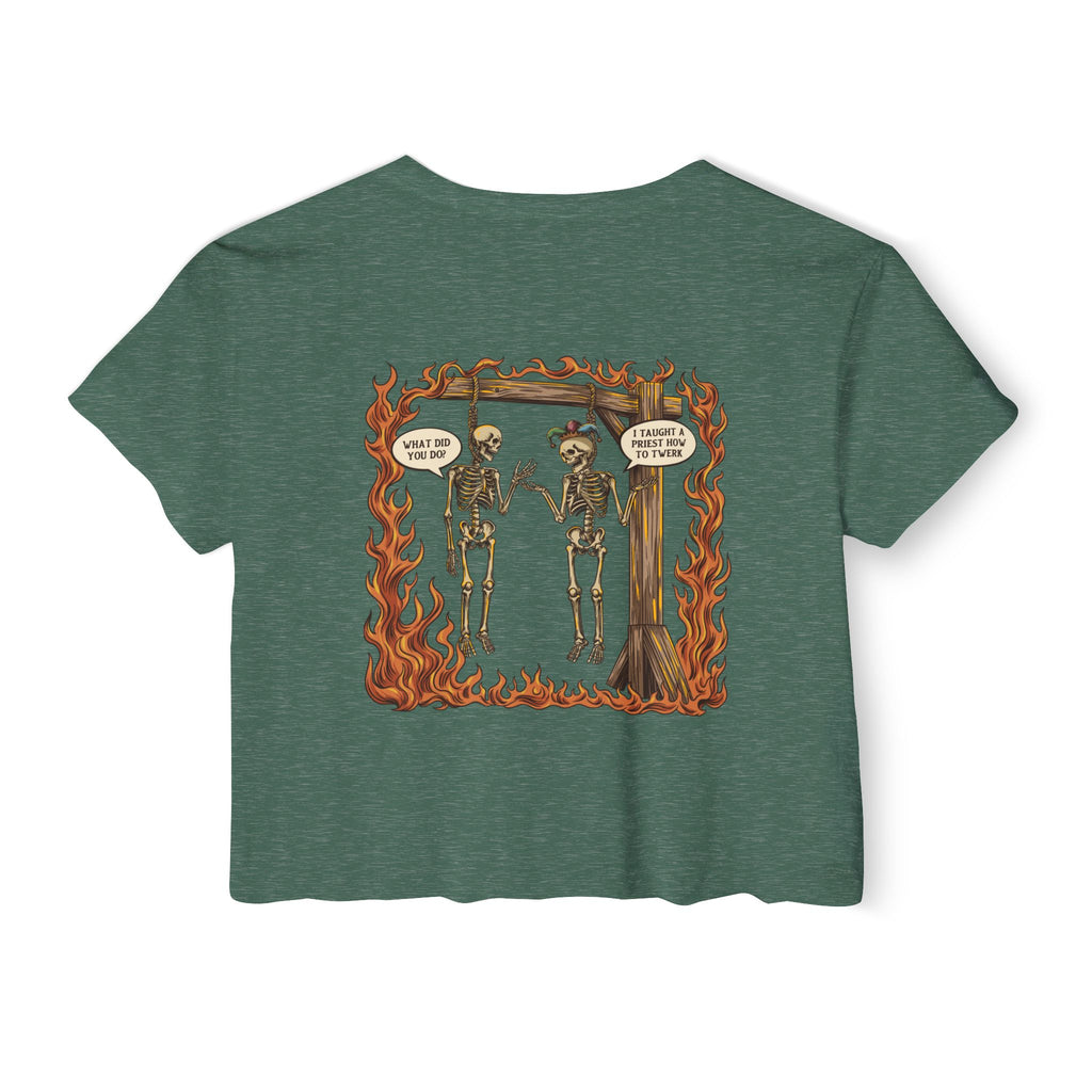 "Sin" | FIDA! Women's Crop Top, Dark Colors