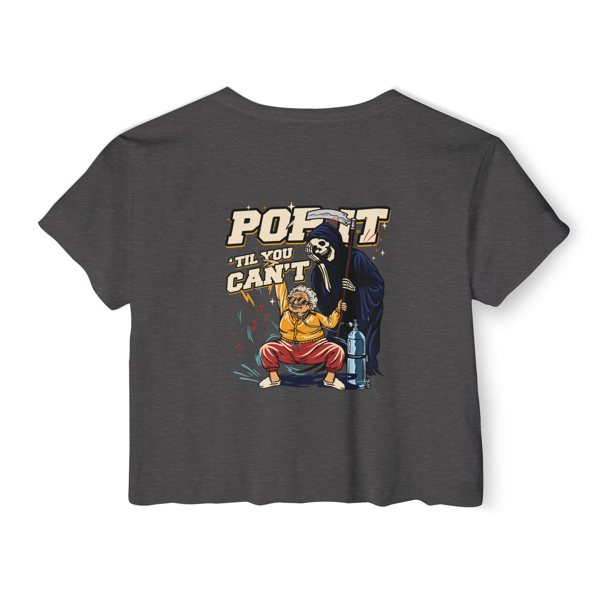 "Pop It" | FIDA! Women's Crop Top, Dark Colors