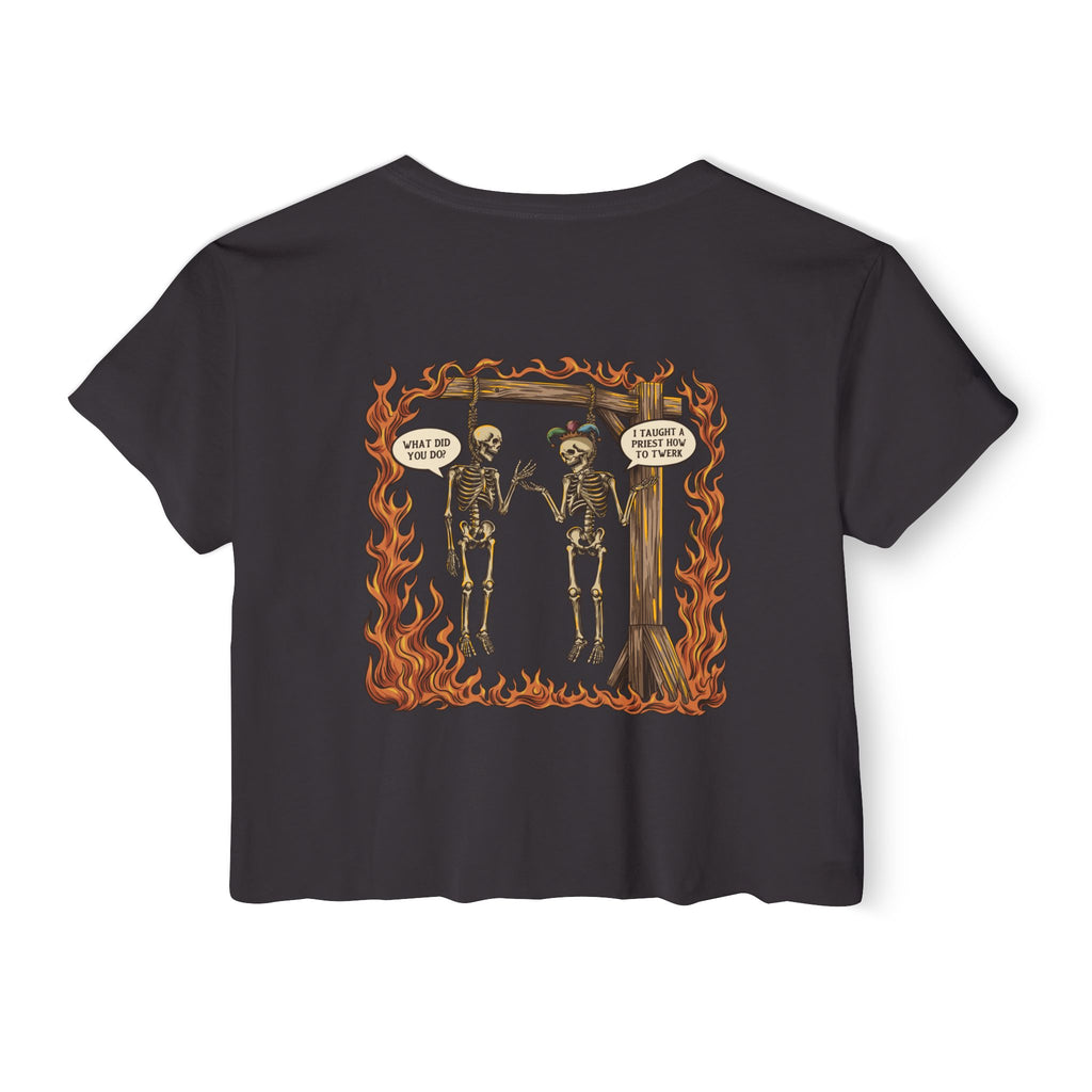 "Sin" | FIDA! Women's Crop Top, Dark Colors