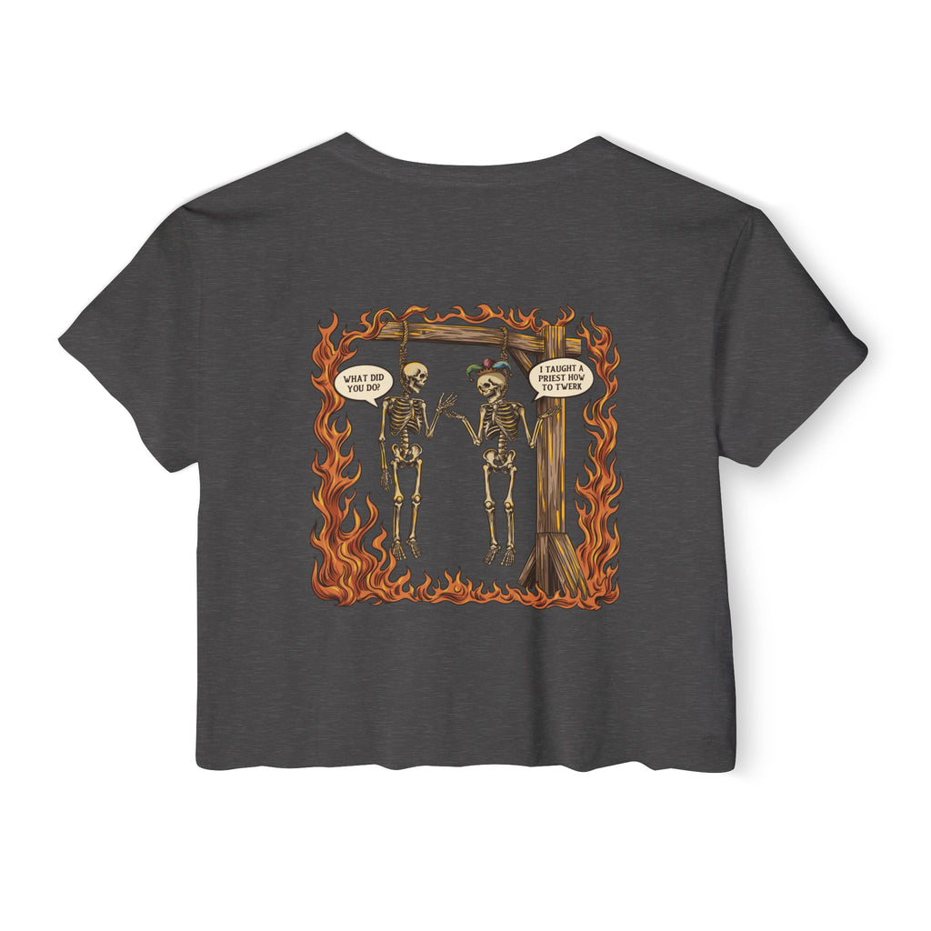 "Sin" | FIDA! Women's Crop Top, Dark Colors